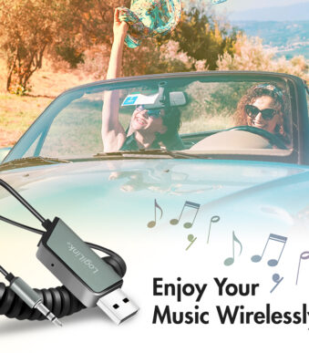 LogiLink Bluetooth 5.3 Audio Receiver voor voertuigen, zwart