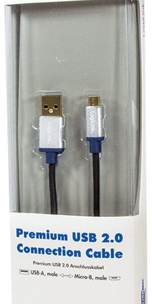 LogiLink Premium USB 2.0 kabel, USB-A - USB-B Micro stekker, 1,0 m