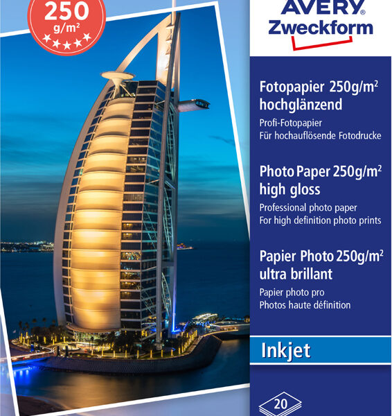 AVERY Zweckform inkjet fotopapier PREMIUM, 10 x 15 cm, wit