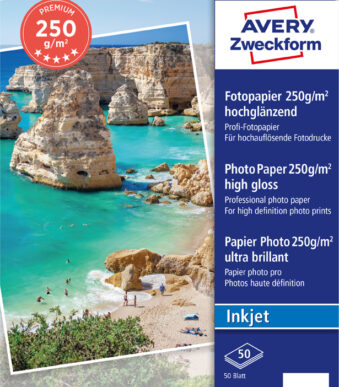 AVERY Zweckform inkjet fotopapier PREMIUM, 13 x 18 cm, wit, hoogglanzend