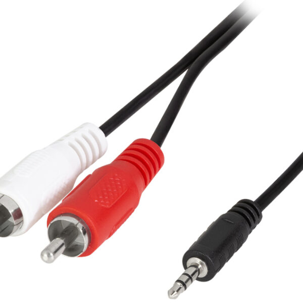 LogiLink Audiokabel, 2x Cinchstekker - 3,5 mm Jack