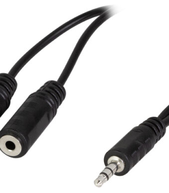 LogiLink audiokabel, Jack plug - 2x Jack koppeling, 0,2 m