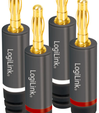 LogiLink bananenstekkerset, 4-delig (2 paar)