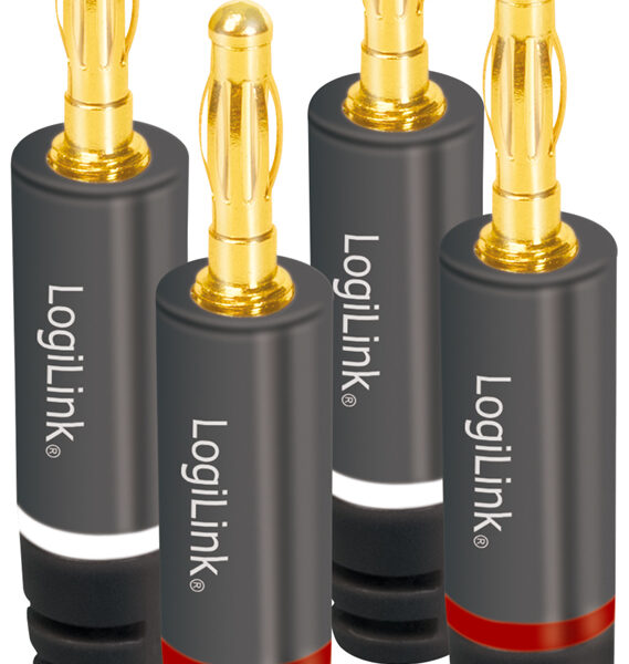 LogiLink bananenstekkerset, 4-delig (2 paar)