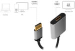 LogiLink DisplayPort - HDMI adapterkabel, 0,15 m