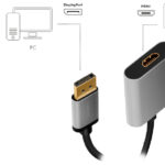LogiLink DisplayPort - HDMI adapterkabel, 0,15 m