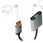 LogiLink DisplayPort - VGA adapterkabel, 0,15 m