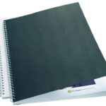 GBC schutbladen / dekbladen linnenstructuur, A4, 250 g/m2, zwart