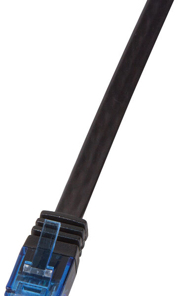 LogiLink U/UTP vlakke-Patchkabel, Cat. 6, 0,25 m, zwart