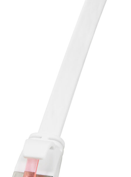 LogiLink U/FTP vlakke-Patchkabel, Cat. 6A, 0,5 m, wit