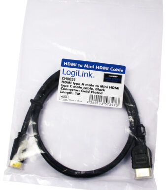 LogiLink HDMI kabel, A-stekker - C-stekker Mini, 1,0 m
