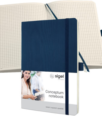 sigel notitieboek Conceptum, DIN A5, geruit, blauw