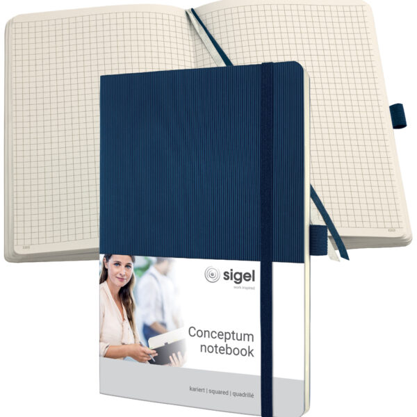sigel notitieboek Conceptum, DIN A5, geruit, blauw