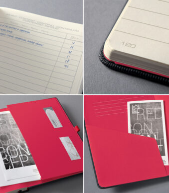 sigel notitieboek Conceptum, DIN A4, gelinieerd, zwart/rood