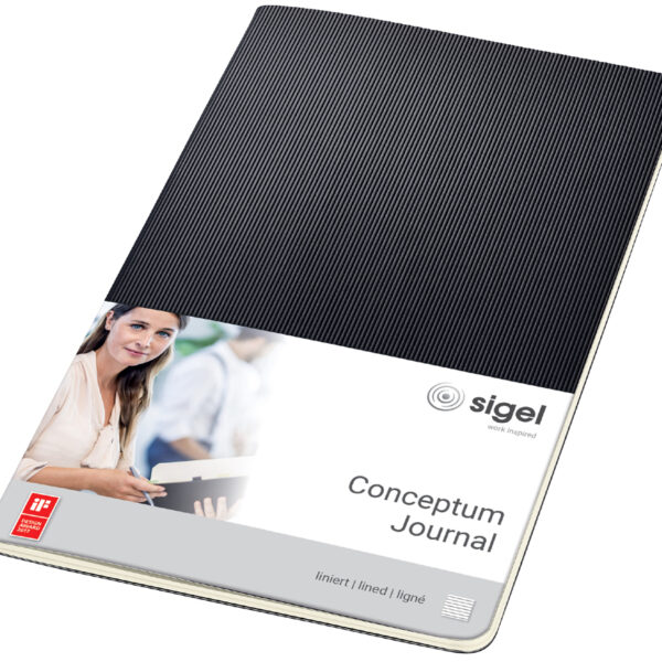 sigel notitieschrift Conceptum, DIN A5, gelinieerd, zwart