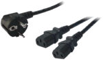 LogiLink Y-stroomkabel, 1x randaarde - 2x koudapparaat-koppeling