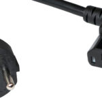 LogiLink randaarde-stroomkabel, 2,0 m, eenzijdig haaks