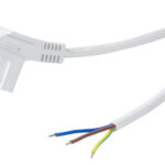 LogiLink randaarde-stroomkabel met open kabeleinde,wit