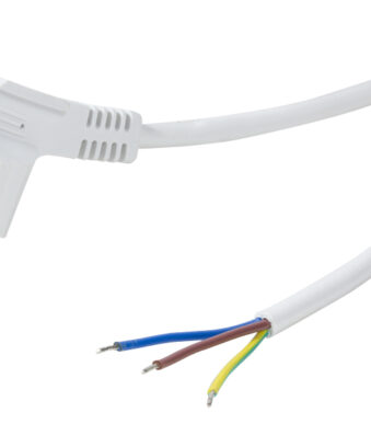 LogiLink randaarde-stroomkabel met open kabeleinde,wit