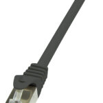 LogiLink Patchkabel, Cat. 6, F/UTP, 0,25 m, zwart