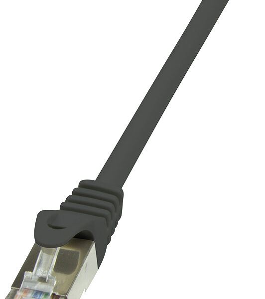 LogiLink Patchkabel, Cat. 6, F/UTP, 0,25 m, zwart