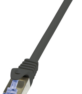 LogiLink Patchkabel, Cat. 6A, S/FTP, 0,25 m, zwart