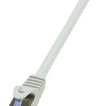 LogiLink Patchkabel PrimeLine, Cat. 6A, S/FTP, 0,25 m, grijs