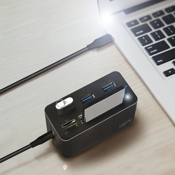 LogiLink USB 3.2 (Gen 1) Mini Docking Station, 8-poorts