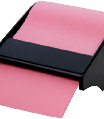 RNK Verlag rol zelfklevende memo's in afroller, recycle-roze, 60 mm x 10 m