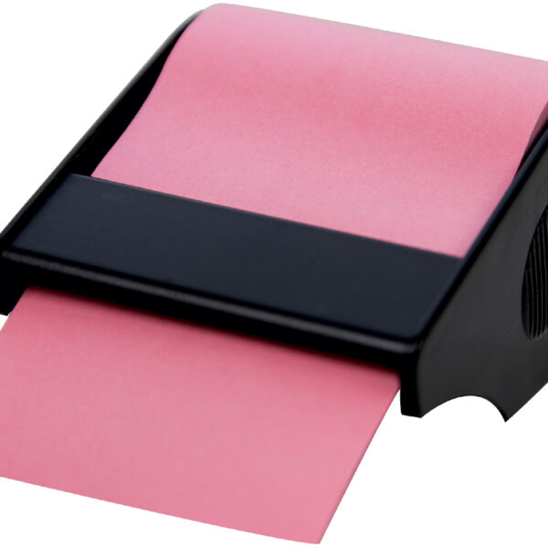 RNK Verlag rol zelfklevende memo's in afroller, recycle-roze, 60 mm x 10 m
