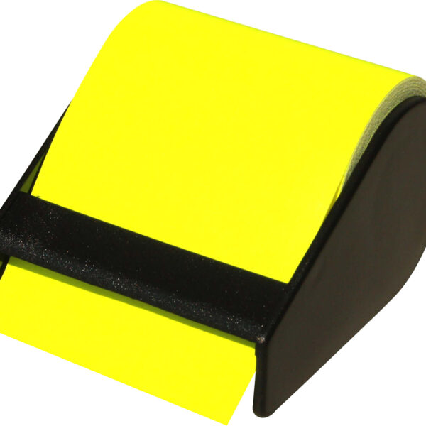 RNK Verlag rol zelfklevende memo's in afroller, neon-geel, 60 mm x 10 m