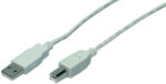 LogiLink USB 2.0 kabel, USB-A - USB-B stekker, 2,0 m, grijs