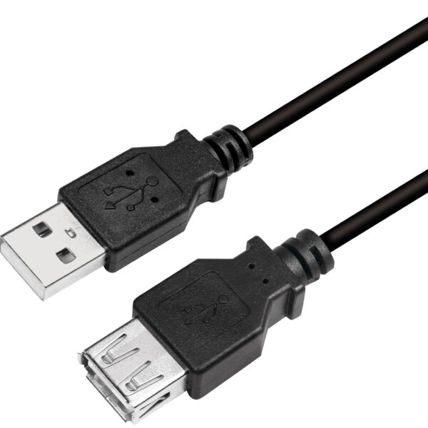 LogiLink USB 2.0 verlengkabel, grijs, 2,0 m