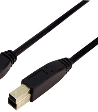 LogiLink USB 3.0 kabel, USB-A - USB-B stekker, 1,0 m, zwart