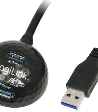 LogiLink USB 3.0 Docking Station, 2-voudig, met oplaadfunctie