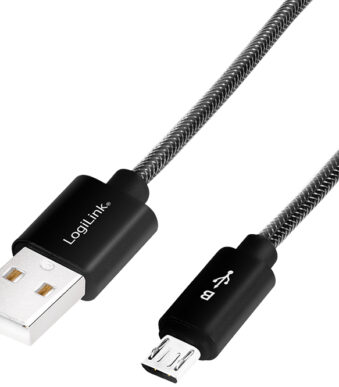 LogiLink data- en laadkabel, USB - Micro USB stekker, 1,0 m