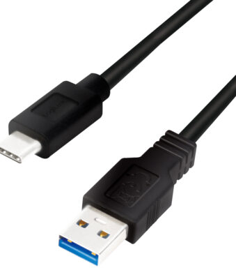 LogiLink USB 3.2 kabel, USB-A - USB-C stekker, 0,15 m, zwart