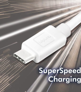 LogiLink USB 3.2 kabel, USB-A - USB-C stekker, 0,15 m, wit