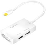 LogiLink adapter, Mini DisplayPort stekker - DVI-koppeling + HDMI-koppeling + DVI-koppeling