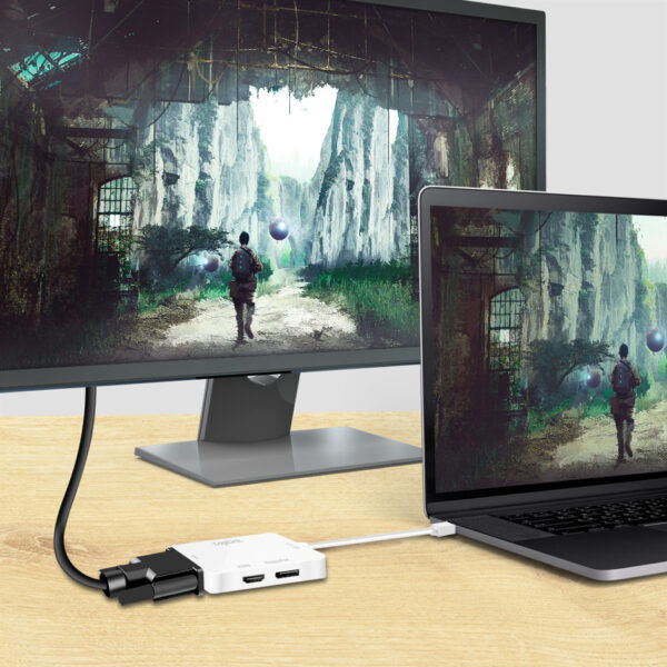 LogiLink adapter, Mini DisplayPort stekker - DVI-koppeling + HDMI-koppeling + DVI-koppeling