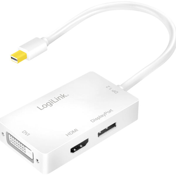LogiLink adapter, Mini DisplayPort stekker - DVI-koppeling + HDMI-koppeling + DVI-koppeling