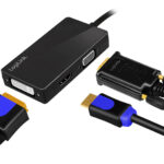 LogiLink 4K DisplayPort op DVI/HDMI/VGA adapter, zwart