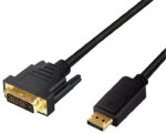 LogiLink DisplayPort - DVI adapterkabel, zwart, 1,0 m