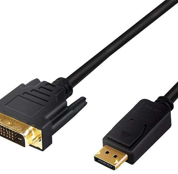 LogiLink DisplayPort - DVI adapterkabel, zwart, 1,0 m