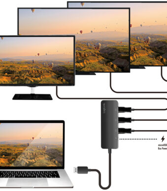 LogiLink 4K DisplayPort - HDMI Splitter, 3-voudig, zwart