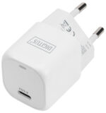 DIGITUS USB-C Mini laadadapter, 20 Watt, wit