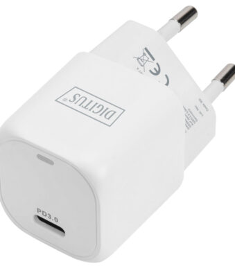 DIGITUS USB-C Mini laadadapter, 20 Watt, wit