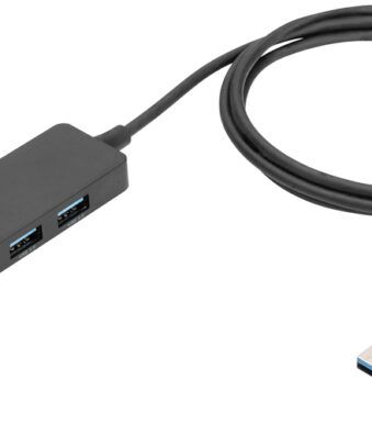 DIGITUS USB 3.0 Hub, 4-poorts, Slim Line, zwart