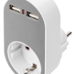 DIGITUS universele stopcontactadapter met 2 x USB-A