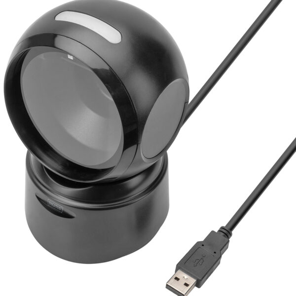 DIGITUS 1D/2D Desktop USB-Barcode Scanner, zwart